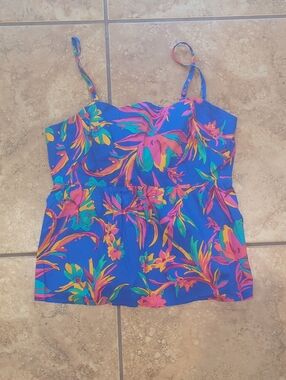 J. Crew Floral Tie Back Top